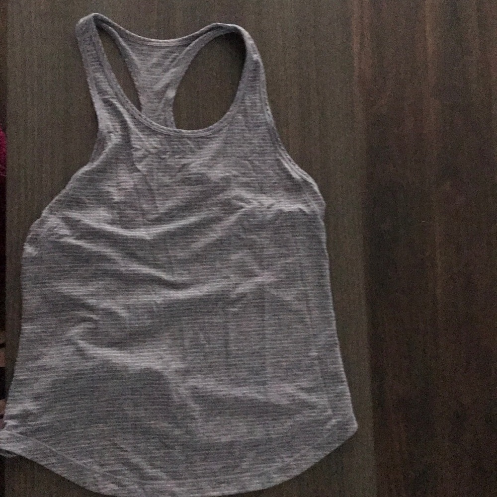 grey lululemon work out tank